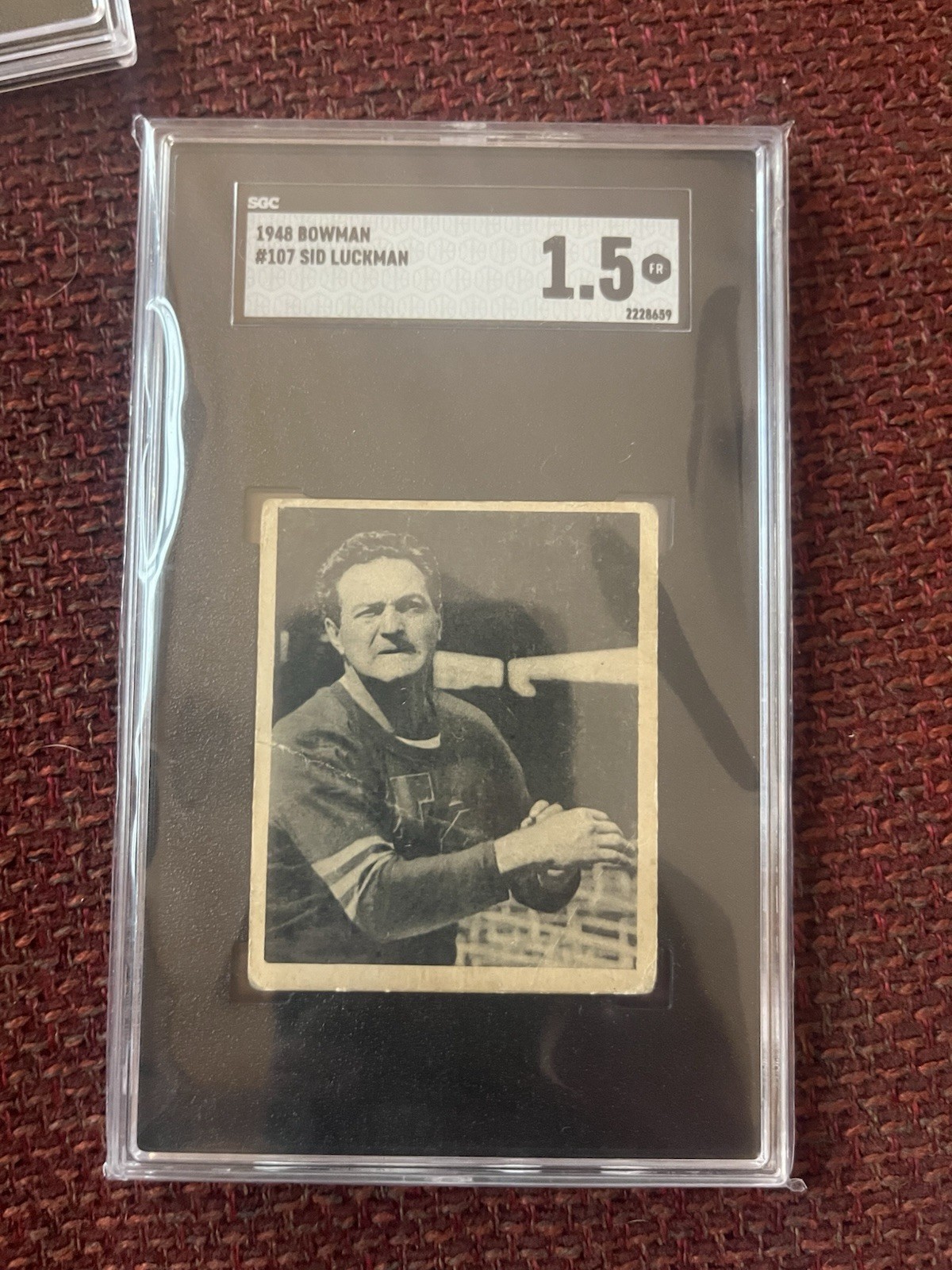 1948 Bowman 107 Sid Luckman - SGC 1.5 HOF RC ROOKIE Chicago Bears