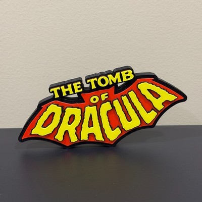 The Tomb of Dracula 3D Printed Decor Display Sign Shelf Desk Art