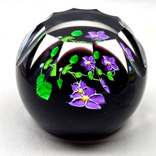 Paperweight Caithness Glass Whitefriars Sweet Violet Limited Edition 21 of 50