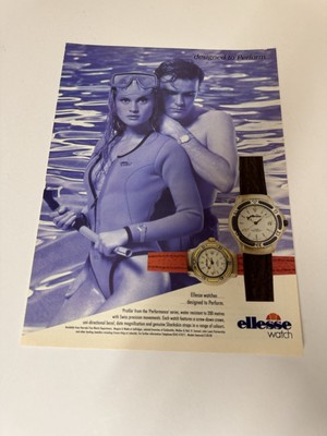 Original Ellesse Uhr Performance Profil Magazin Werbung Männerhöhle Wandbild c