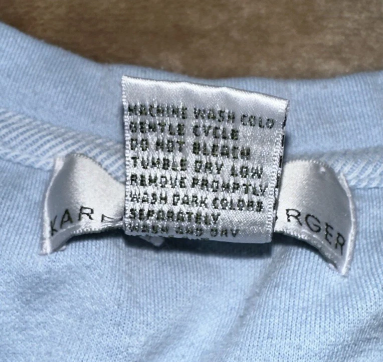 Karen Neuburger 晚礼服 M 码浅蓝色套衫纽扣长袖 — 第 4/4 张图片