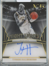 2023-24 Panini Noir Tyrese Haliburton Night Lights Autographs #3 【45/49】 Indiana