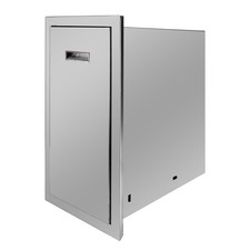 Single Pull-Out Trash Drawer Stainless Steel Outdoor Kitchen Trash Drawer