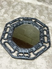 Vintage  octagon Mirror Plastic Bohemian Boho...