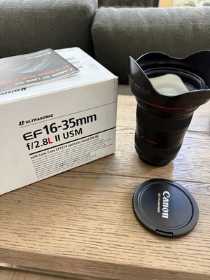 Canon EF 16-35mm f/2.8L II USM Lens - Near Mint w/ B+W 82mm Filter, Hood & Case