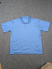 Tommy Bahama Polo Shirt Mens Large Blue Dri-Luxe Performance Golf Short Sleeve