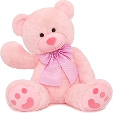 4Ft Pink Giant Teddy Bear Plush Big Stuffed Bear Valentine'S Day Plush Toy