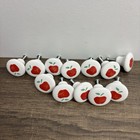 Lot of 12 VTG Ceramic Porcelain Apple Drawer Cabinet Knobs (11) 1-1/4" Screws