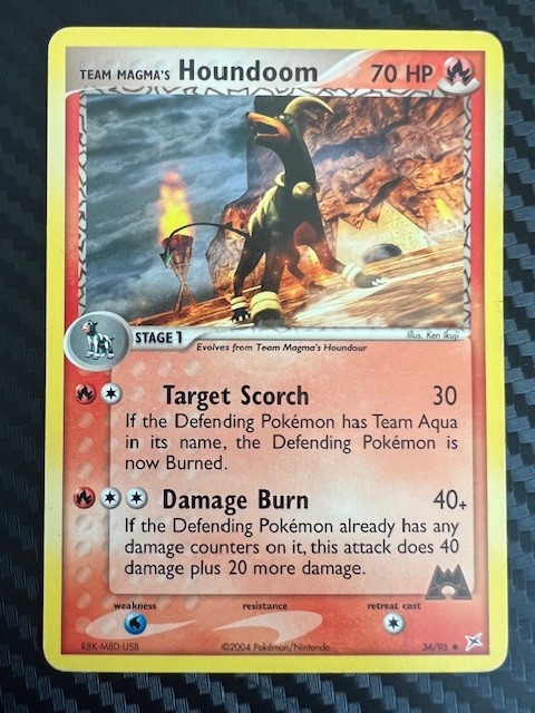 Pokemon TCG Team Magma’s Houndoom 34/95 Regular Uncommon MP