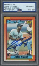 1990 Topps #414 Frank Thomas Autograph RC Rookie Gem Mint PSA DNA 10 Auto