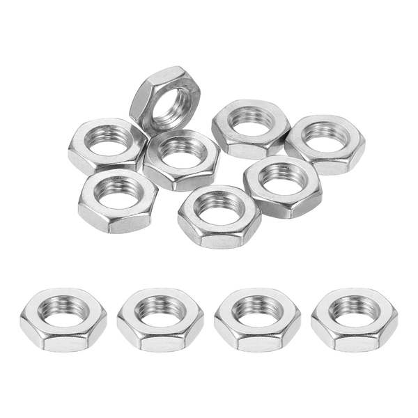 M10X1,25Mm Sechskantmuttern, 12 StüCk 304 Edelstahl Metrische Feingewinde-Sechsk-image