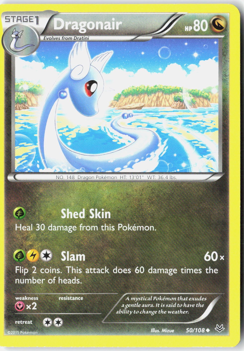 Dragonair XY - Roaring Skies 50/108 Pokemon Card