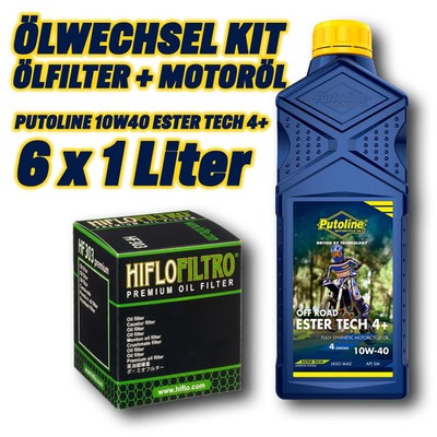 Ölfilter Motoröl Kit 6L 10W40 Ester (für: Triumph Tiger 900 GT ABS C7 20-21 )