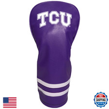 Team Golf NCAA TCU Vintage Fairway Headcover - Fits All Fairway, Hybrid Clubs