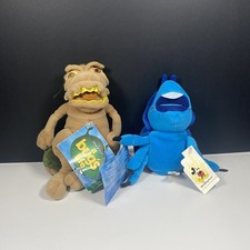 NWT Disney Pixar A Bug's Life Flea 9  and Dim the Beetle 7  Bean Bag Plush