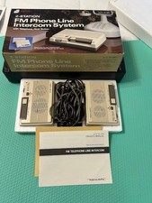 Realistic 2-Station FM Phone Line Intercom System 43-206 Vintage W/ Instructions