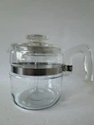 Vintage PYREX 7754 2-4 Cup Flameware Coffee Percolator  Complete Chip On Handle