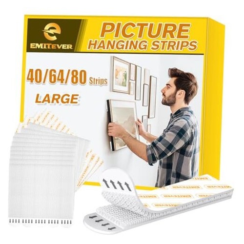 Picture Hanging Strips Heavy Duty, Damage Free Hanging Picture Hangers,
