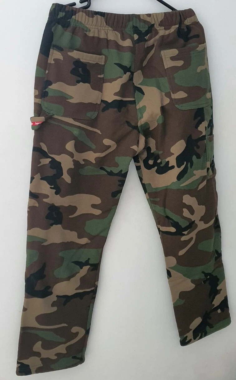 SS21 Supreme Utility pocket sweat Woodland camo pants size S small pant Worn 1x