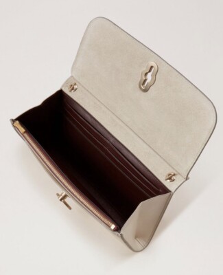 Clutch Bag Mullberroigh merl Chalk SilkyCalf Bags UK