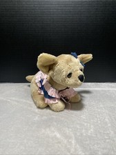 Animal Alley Dog Plush Brown Chihuahua Puppy Bow Jacket Toys R Us 2009 Pet Lovey