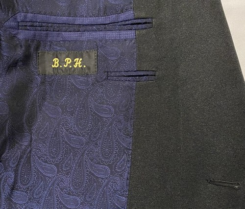 Hickey Freeman Navy Men Tuxedo Jacket Wool Silk Custom Made 48S (CK Measurements - Picture 9 of 15