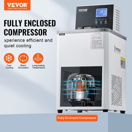 VEVOR Laboratory Chiller Circulator 6L Lab Recirculating Chiller -20℃-100℃ - Picture 2 of 12