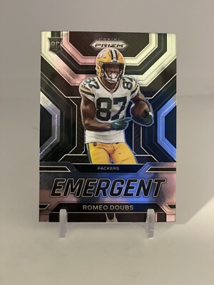 2022 Panini Prizm RC Romeo Doubs Emergent - #E-14 Green Bay Packers RC