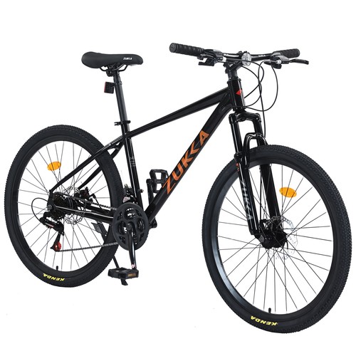 Mountain Bike for Men and Women 26 inch 24 Speed Suspension Fork KENDA Tires 4