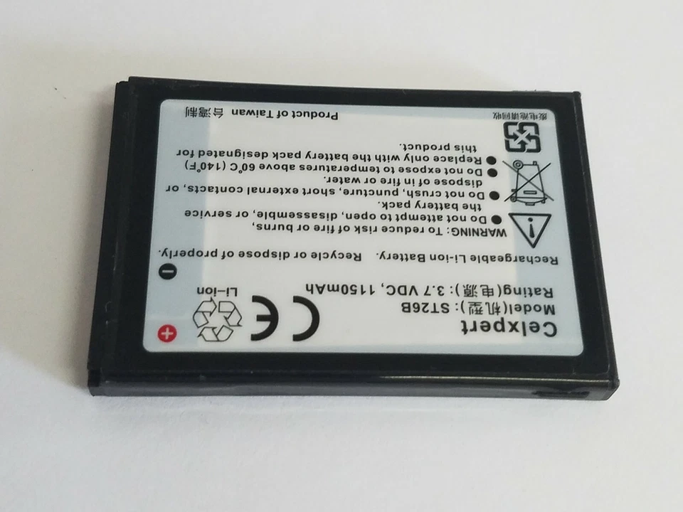 Batería Celxpert ST26B 3.7V 1150mAh para teléfono IMate SPI SP3 SP5 Tornado Typhoon Foto 2 de 3