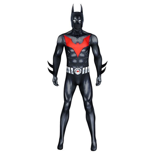 Comic DC Batman Beyond Men Jumpsuit Cosplay Costumes Bodysuit Mask Helmet - Picture 2 of 12