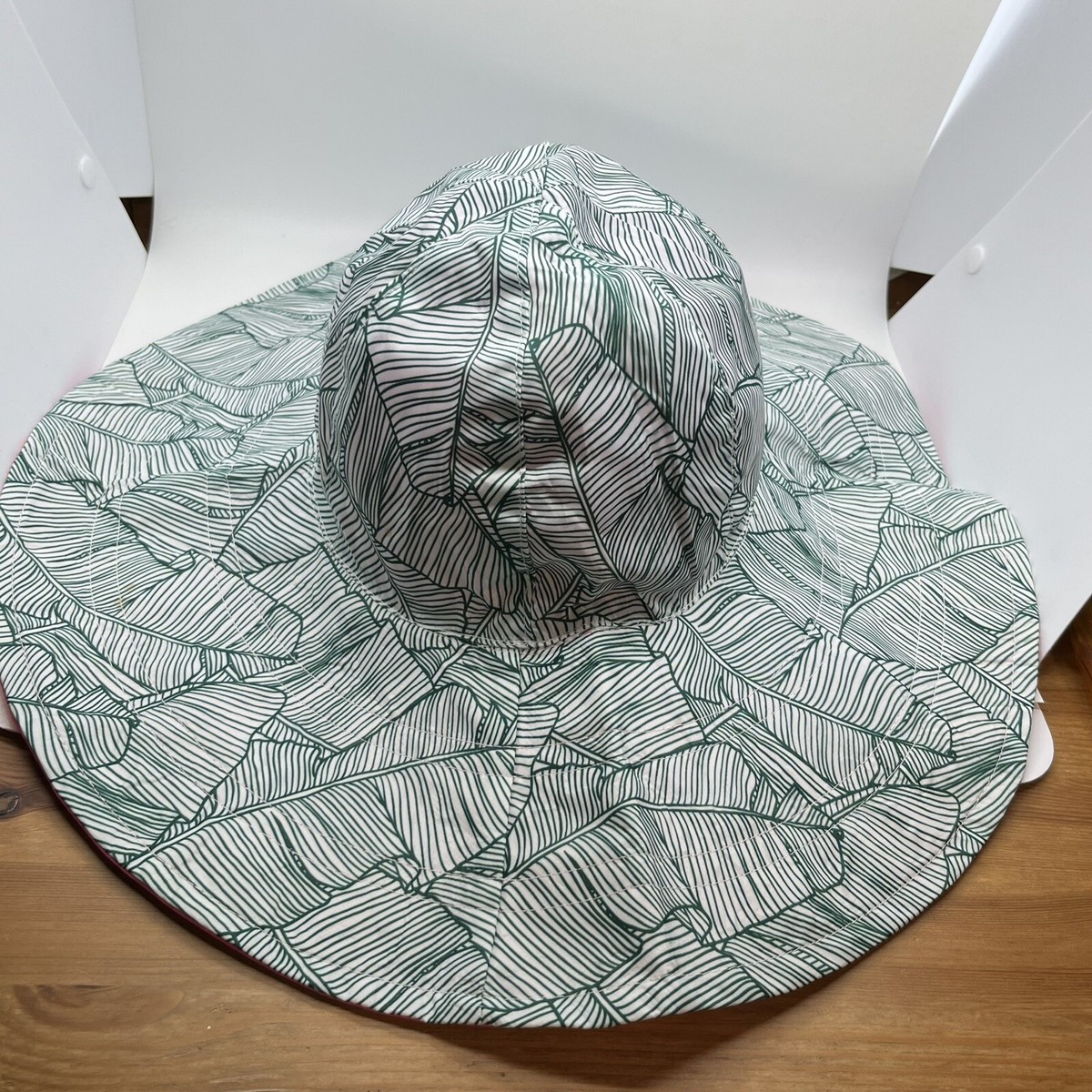 Vintage Roberta Freymann Floral Wide-Brim Sun Hat in Teal & Blue J .Crew Paper Straw Sun Hat | eBay UK main image 3