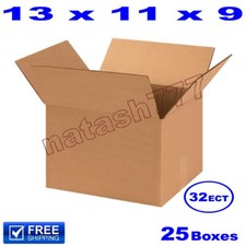 25 - 13x11x9 Cardboard Boxes 32-ECT Mailing Packing Shipping Corrugated Carton