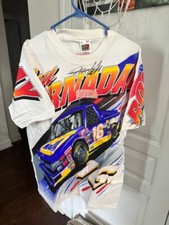 1997 Ron Hornaday NASCAR T-Shirt Size L Signed Big Print Rare