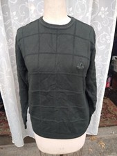Vintage Preppy IZOD Classic Men's Pullover Sweater Green Size Med 100 Cotton