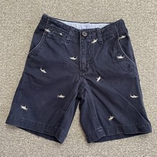 Gap Kids Bermuda Shorts Boys 6 Regular Shark Print Blue Youth
