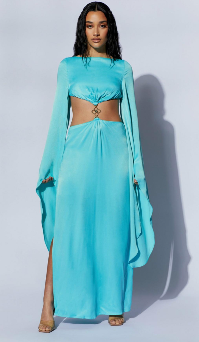 【美品】LOUREN AMERICAN SLEEVE FLARE DRESS american sleeve flare dress – louren store