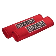 BRAUM Racing Harness / Seat Belt Pads Pack of 2 - Red - New