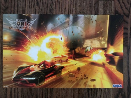 Sonic Hedgehog 2 Movie Racing Poster SEGA Rare Exclusive 11x18