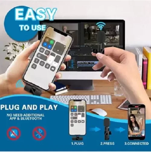 Micrófono Android Studios K8 Inalámbrico Plug and Play Tipo C Collar Micrófono Compatible Foto 4 de 4