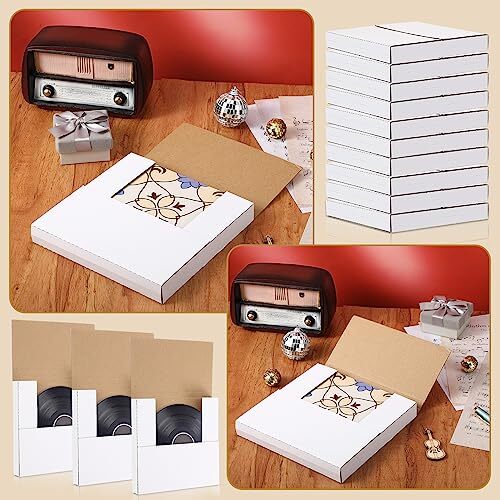 100 Pack 7 Inch Vinyl Record Mailers Boxes 45 RPM Easy Fold LP