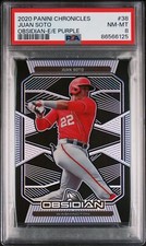 2020 Panini Chronicles Obsidian #38 Juan Soto PSA 8