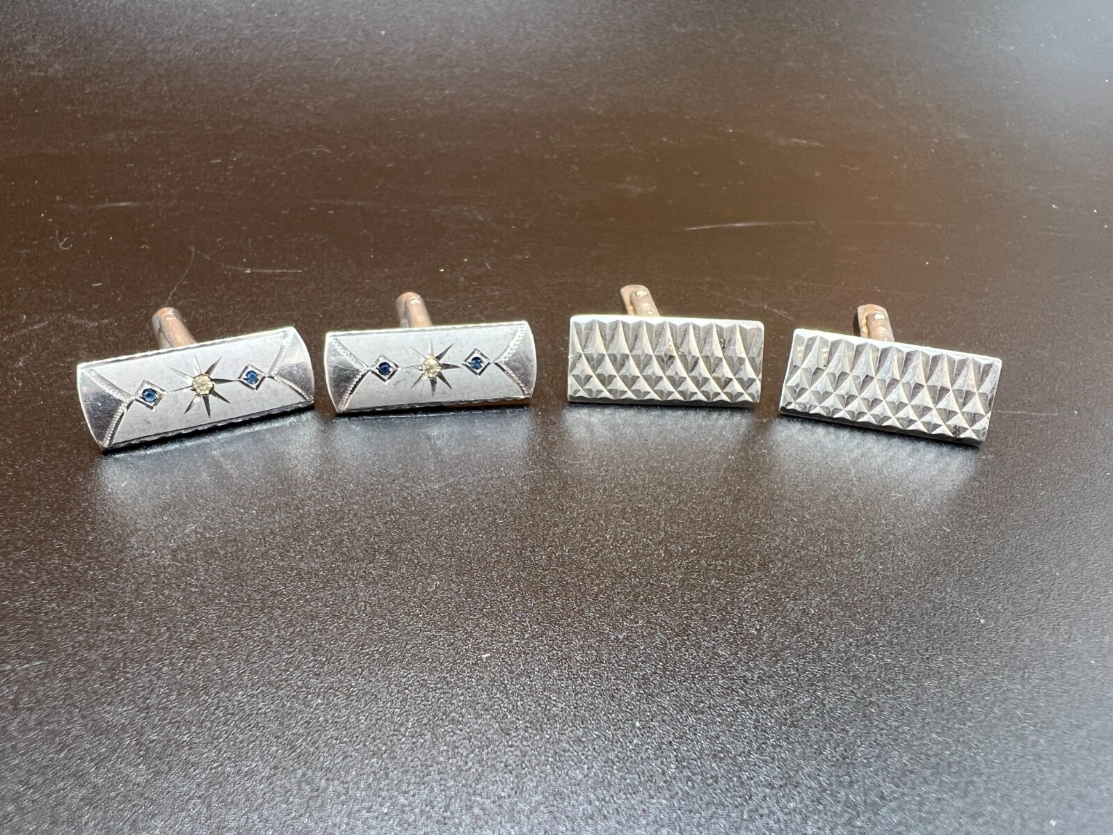 Stunning Sterling Silver Rectangular Cufflinks 1 … - image 2