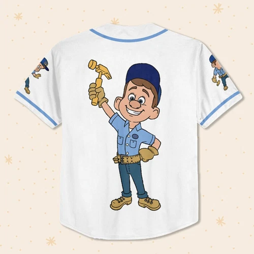 Custom Disney Wreck it Ralph Felix Simple, Custom Baseball Jersey