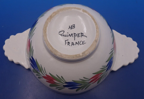 Vintage Henriot Quimper France group of 3 Porringer bowls - Picture 4 of 8