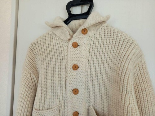 Old Joe Elbow Patch Knit Button Jacket Cowichan Sweater Size 36 Used - Picture 9 of 11