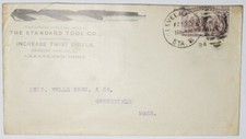 Broca en cubierta de anuncio para Standard Tool Co. Cleveland O., Mfs. de taladros giratorios.