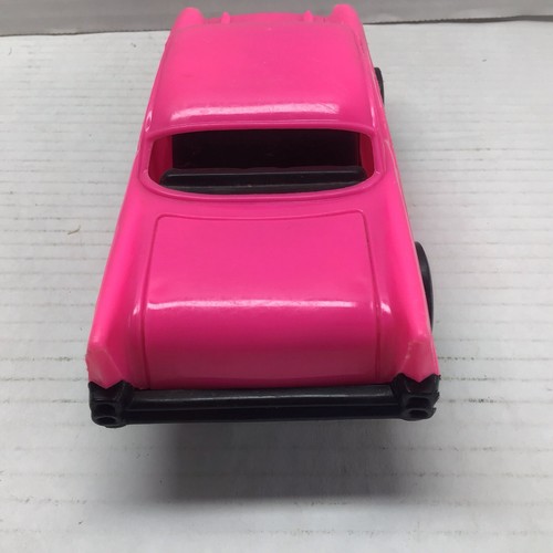 Vintage Hot Pink 1957 Chevy Plastic Car Tootsietoy 7" Long x 2.5" Wide - Picture 6 of 7