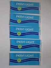 vintage lot 5 Soda Machine plastic inserts PEPSI LIGHT 