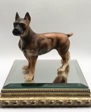 Vintage BOXER Dog Porcelain FIGURINE 5&rdquo;x6.5&rdquo; UCTCI Japan